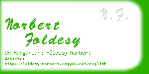 norbert foldesy business card