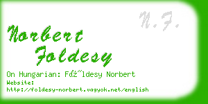 norbert foldesy business card